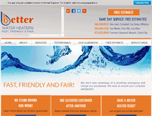 Tablet Screenshot of betterwaterheaters.com